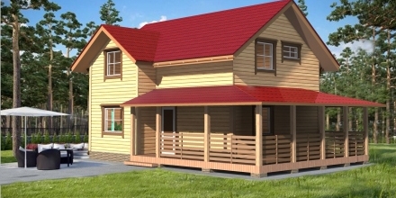 Проект деревянного дома Каркасный дом КД-14 в Ярославле
