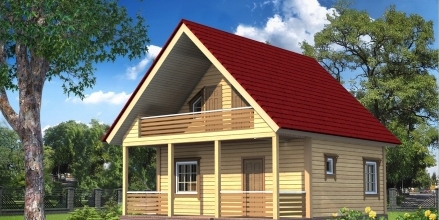 Проект деревянного дома Каркасный дом КД-13 в Ярославле